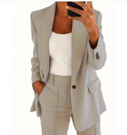 Lapel Slim-fit Cardigan Graceful Suit Jacket Limorista