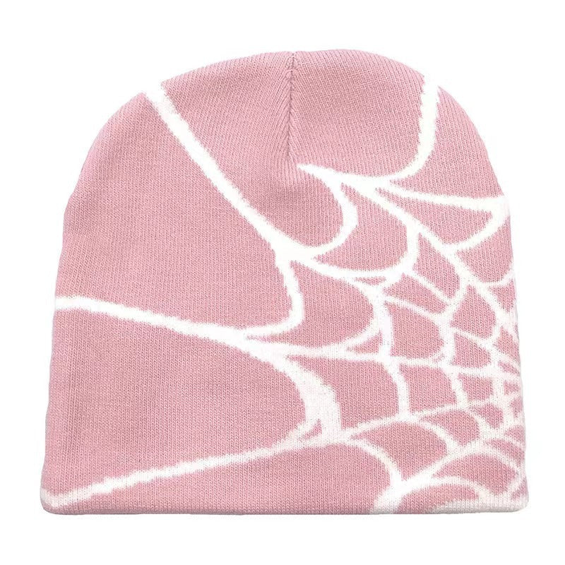 Spider Web Jacquard Knitted Hat Cold Protection In Autumn And Winter Limorista