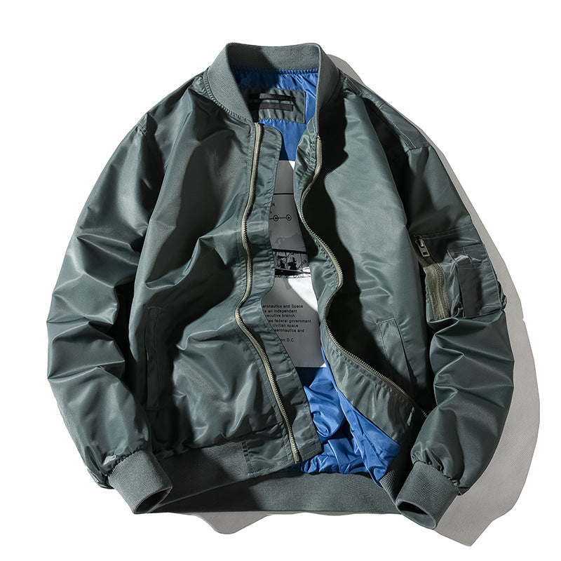 Acket Solid Pilot Jackets Men Military Flight Baseball Limorista