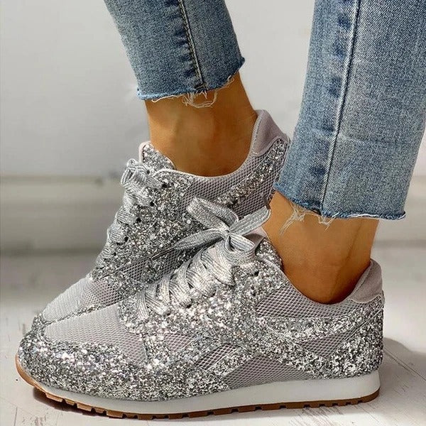 Wedge heel sequins casual shoes Limorista