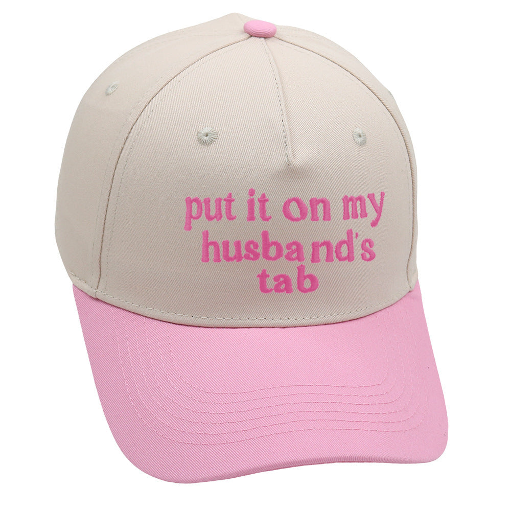Put It On My Husbands Tab Trucker Embroidery Color Matching Baseball Cap Limorista