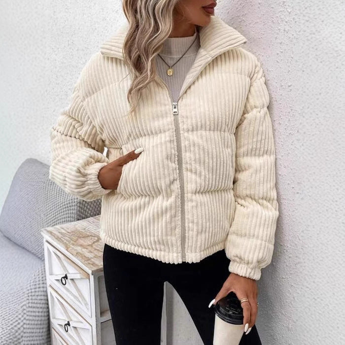 Fashionable Warm Corduroy Jacket Casual Loose Limorista