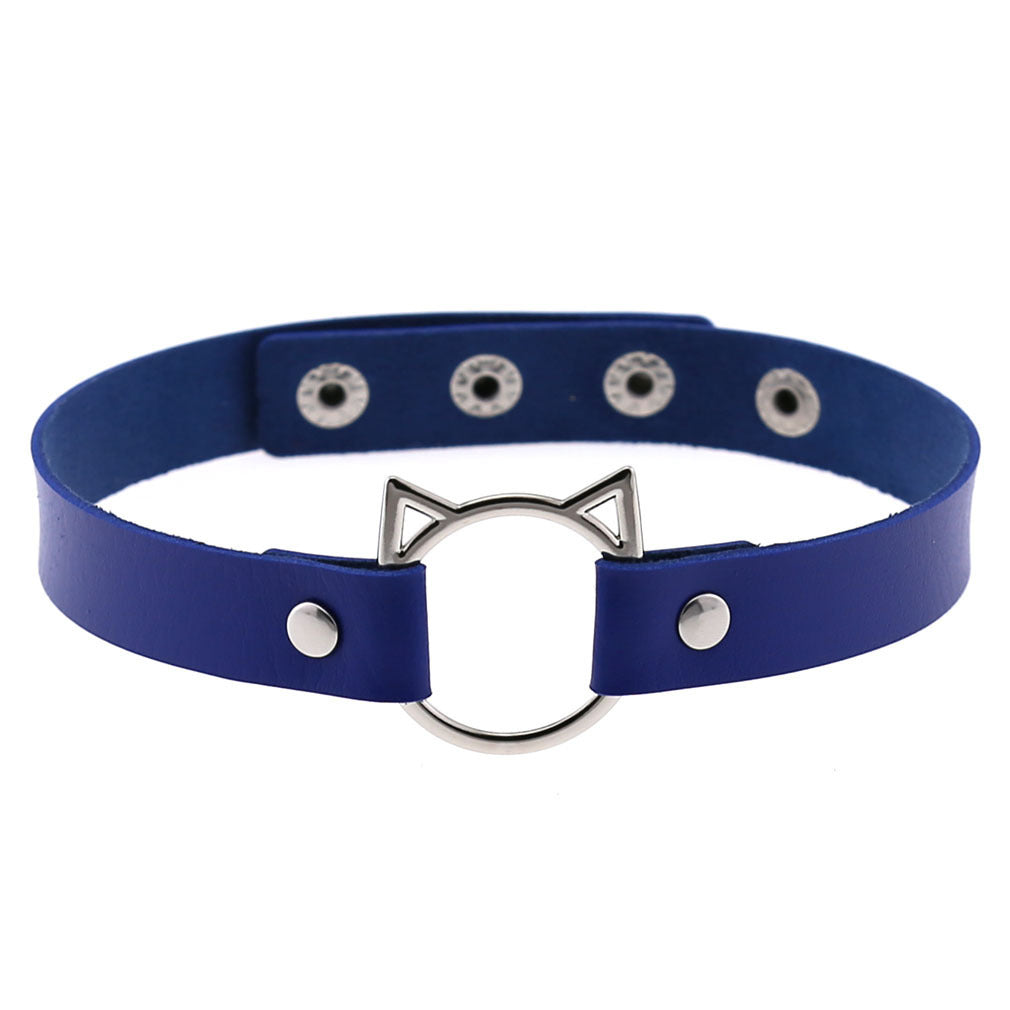 Punk Soft Girl Leather Collar Women&