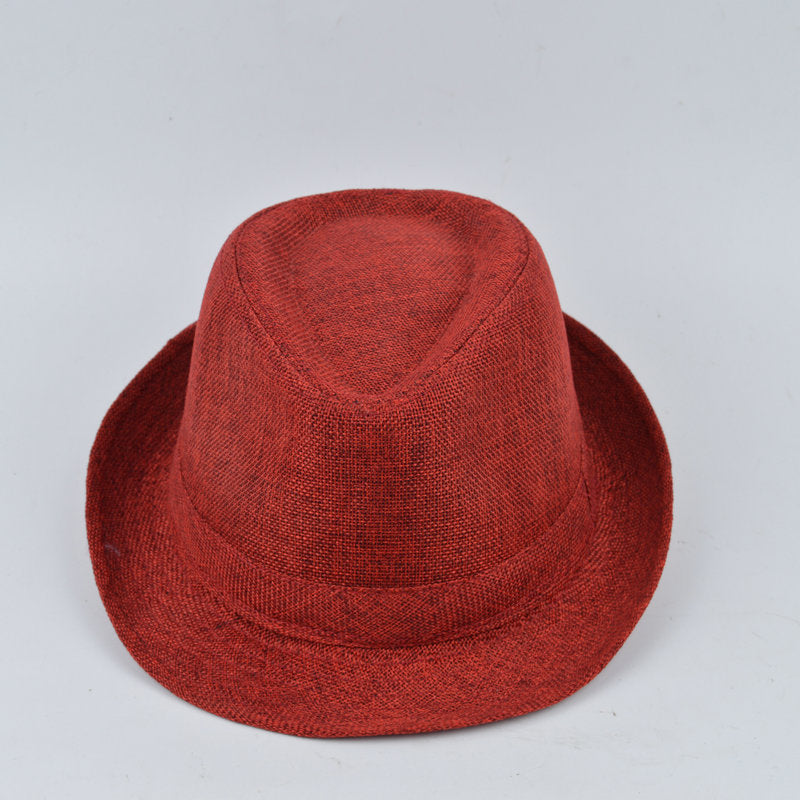 Manufacturers Supply Jazz Hat British Style Cotton And Linen Solid Color Top Hat Limorista