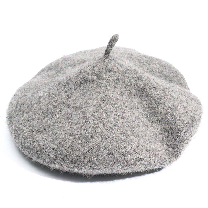 Artistic Wool Candy Color Painter Cap Fashionable Warm Hat Limorista