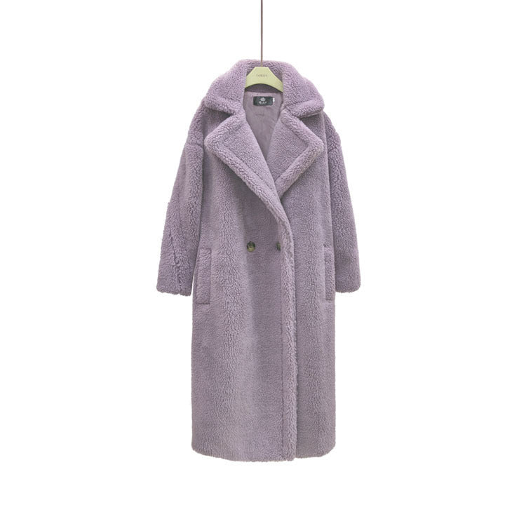 Plush Coat Ladies Long Lamb Coat Winter Limorista