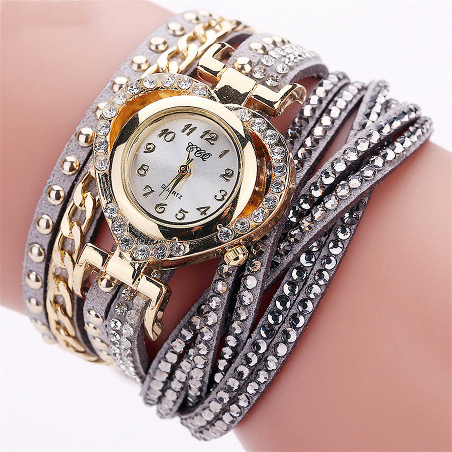 Ladies Round Diamond Love Dial Bracelet Watch Limorista