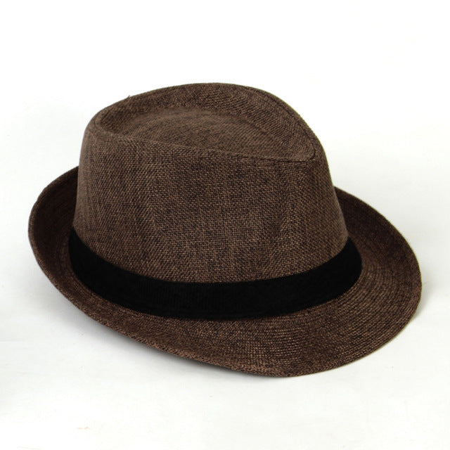 Manufacturers Supply Jazz Hat British Style Cotton And Linen Solid Color Top Hat Limorista