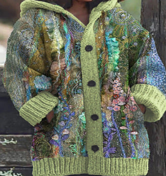 Abstract 3D Printing Casual Cloak Coat Women Limorista