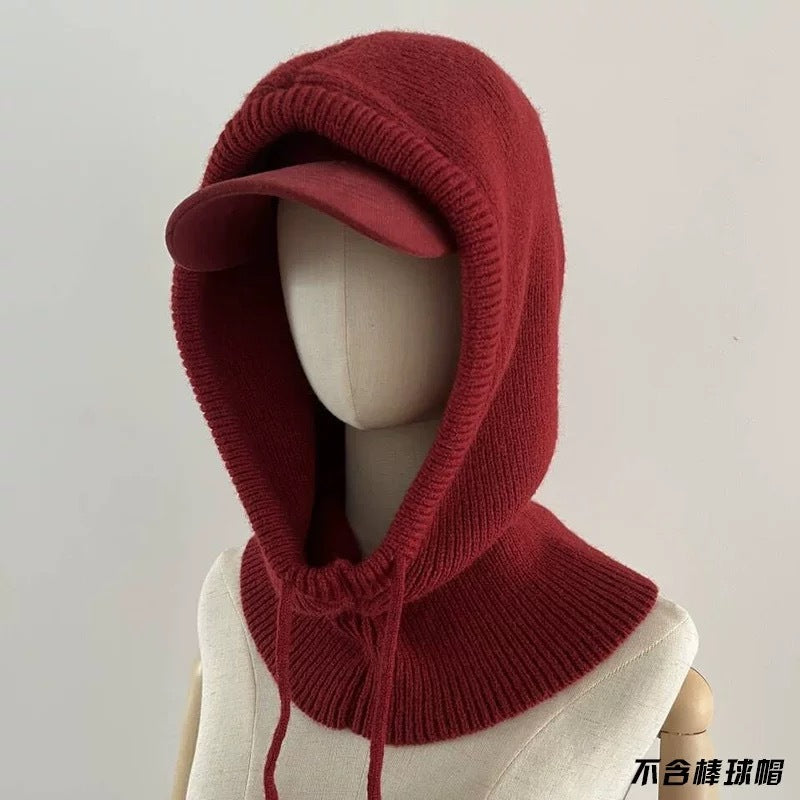 Autumn And Winter Knitting Scarf Integrated Sleeve Cap Limorista