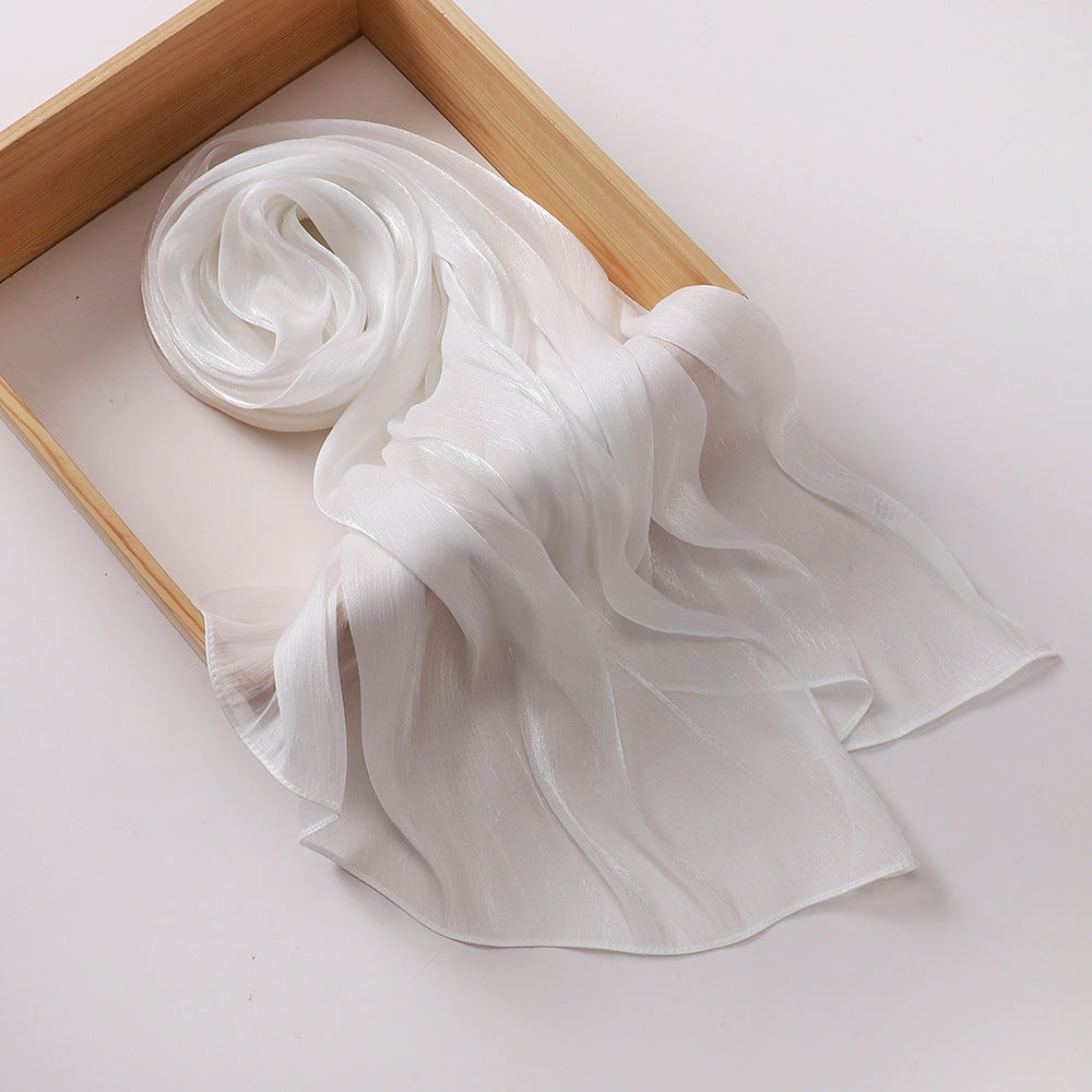 Breathable Cool Island Satin Smooth Silk Toe Scarf Limorista