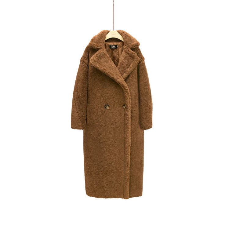 Plush Coat Ladies Long Lamb Coat Winter Limorista
