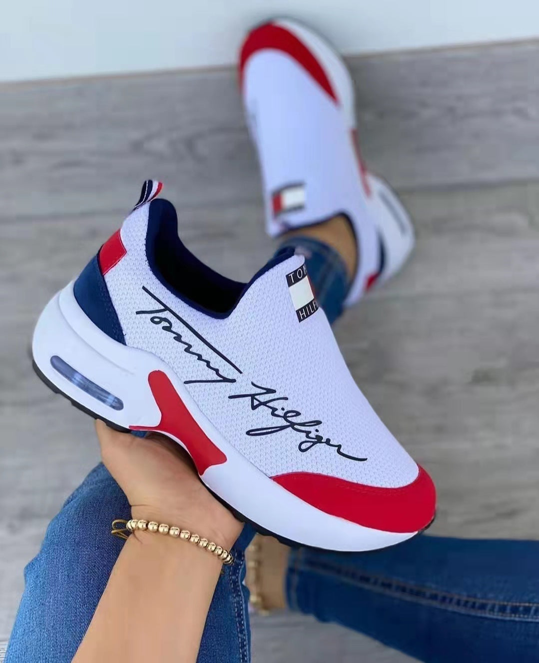 Air Cushion Lazy Dad Shoes Slip-on Sneakers For Women Limorista
