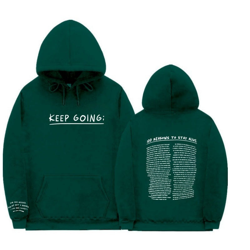 Letter Printing Long-sleeved Drawstring Hooded Sweatshirt With Pockets Fashion Sports Hoodie Womens Clothing Limorista