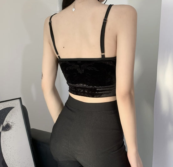 Personality Lace Suspender Top Crop Vest Limorista