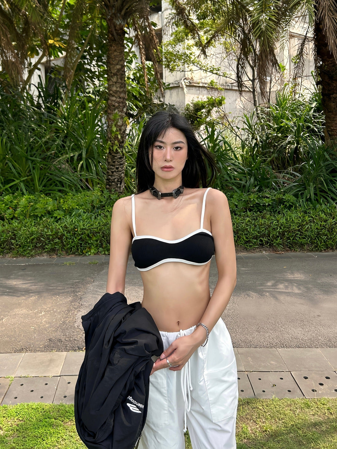 Limorista - Spice Girl Black Sexy Beautiful Small Suspenders Short-style Jacket