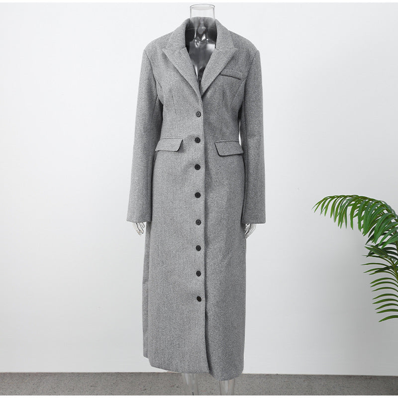 Long Button Coat Jacket European And American Double-breasted Winter Premium Coat Limorista