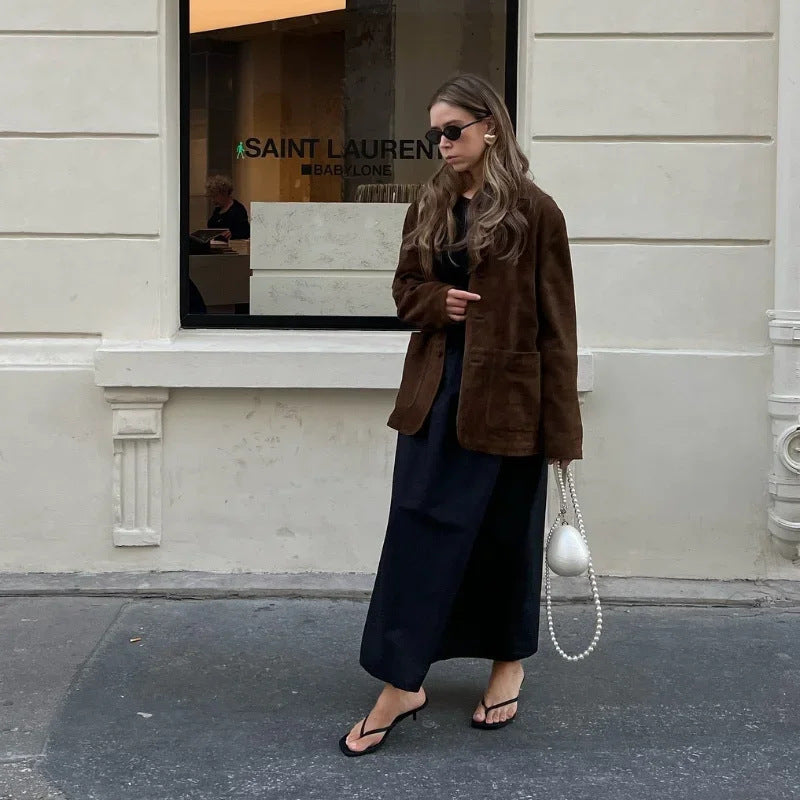 Vintage Velvet Regular Sleeve Button Shirt Limorista