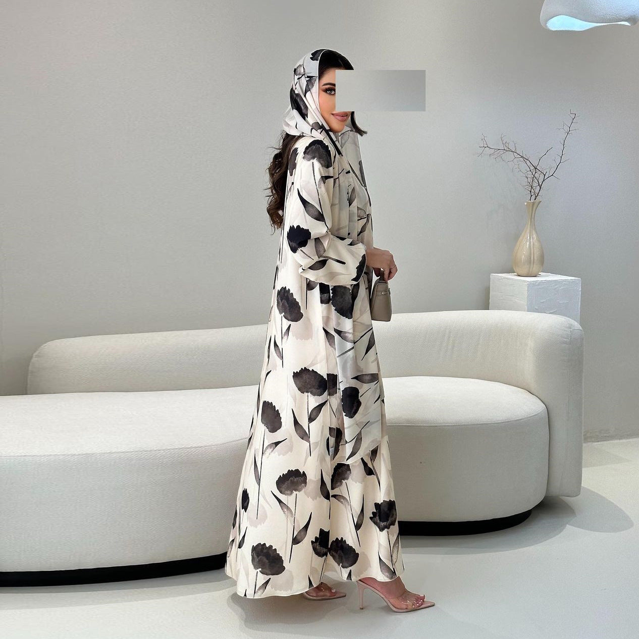 European And American Long-sleeved Printed Robe Jacket Limorista