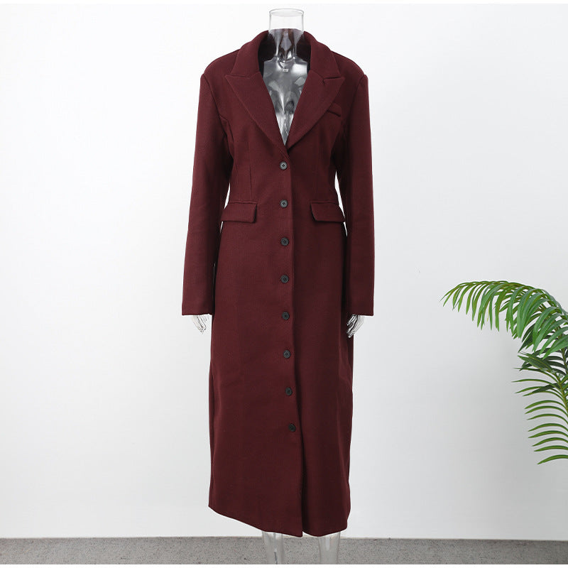 Long Button Coat Jacket European And American Double-breasted Winter Premium Coat Limorista