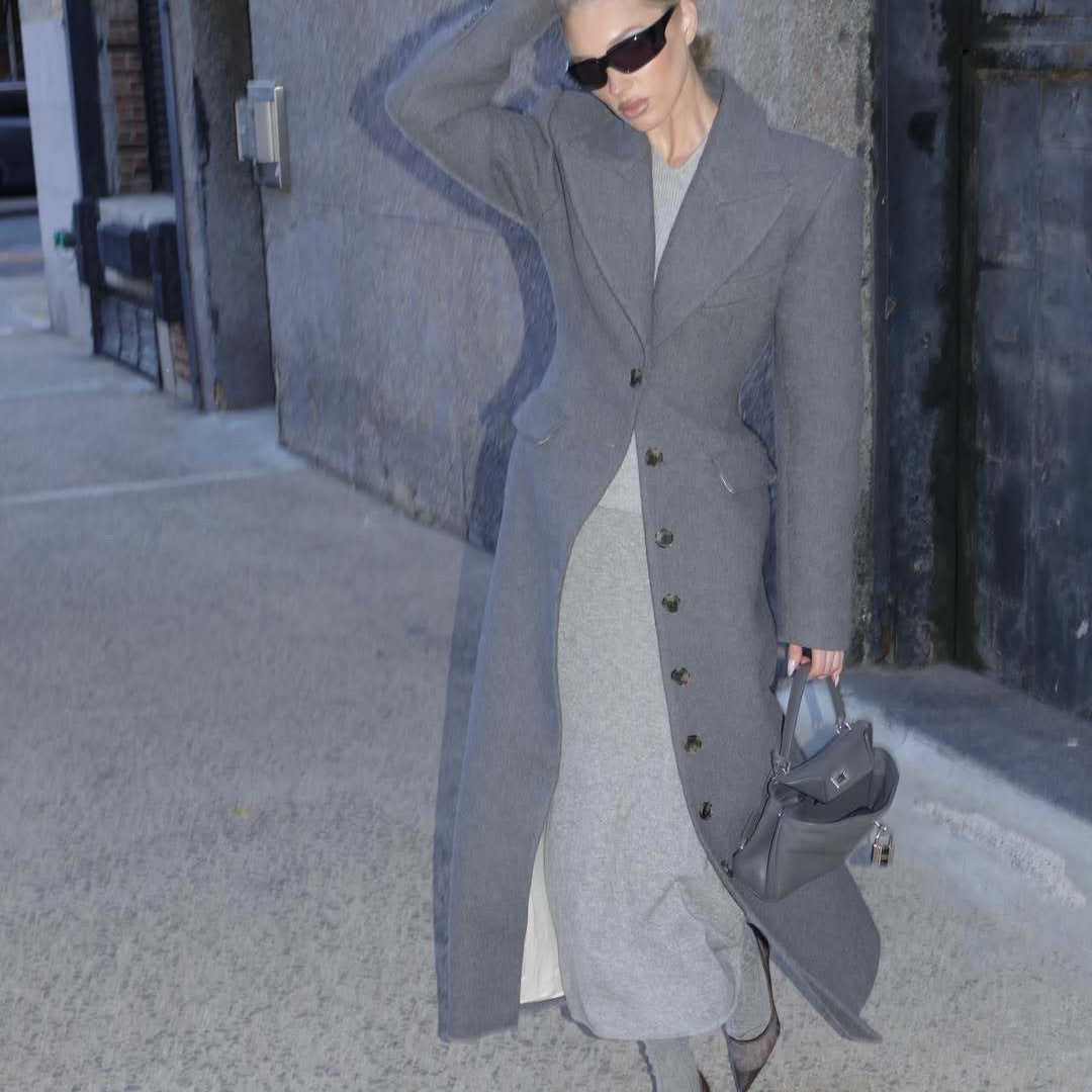 Long Button Coat Jacket European And American Double-breasted Winter Premium Coat Limorista