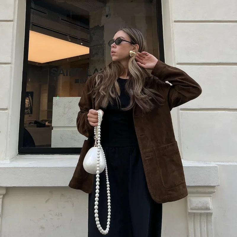 Vintage Velvet Regular Sleeve Button Shirt Limorista