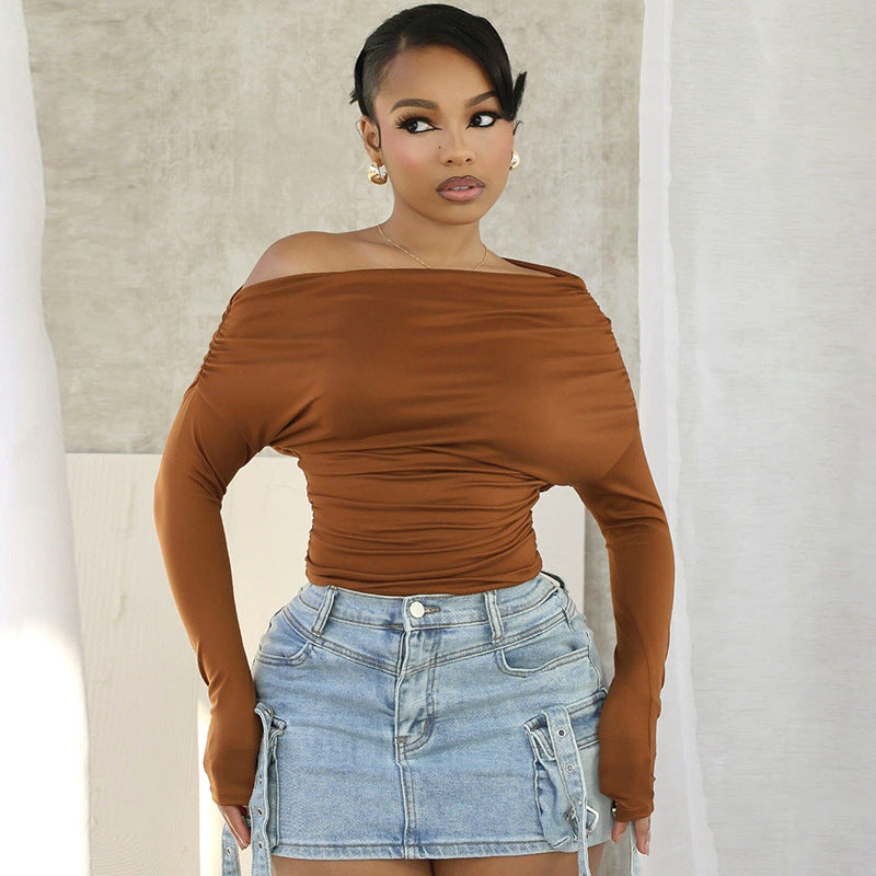 Fashion Solid Color Simple Top Women Limorista