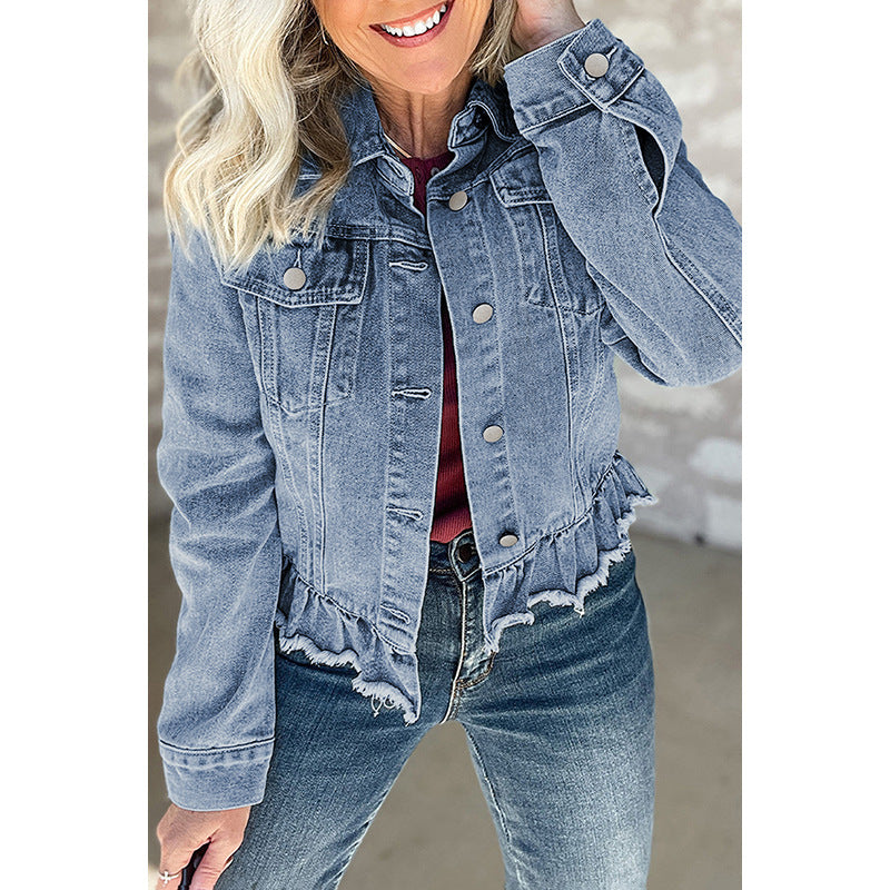 Solid Color Single Row Multi-buckle Jacket Limorista