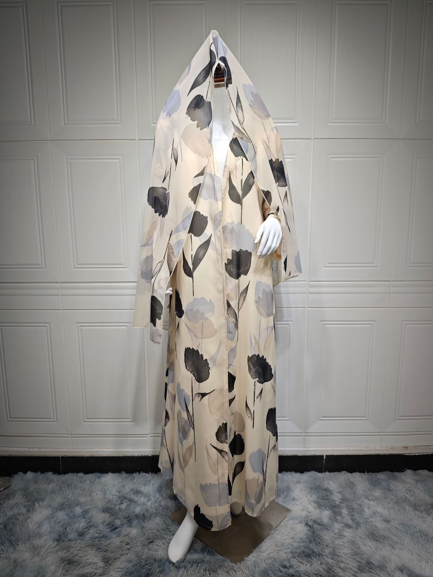 European And American Long-sleeved Printed Robe Jacket Limorista