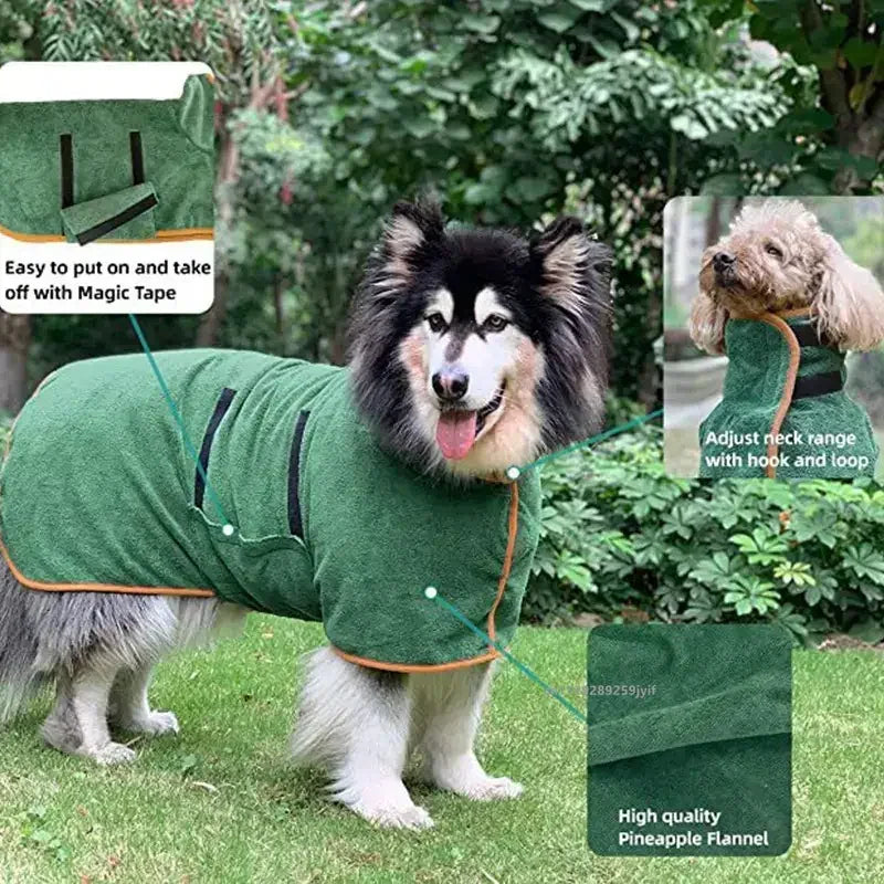Limorista | Wuffy’s Quick-Dry Dog Bath Towel Bathrobe Limorista