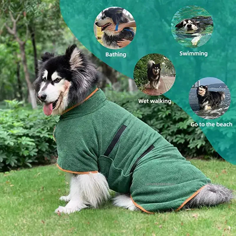 Limorista | Wuffy’s Quick-Dry Dog Bath Towel Bathrobe Limorista