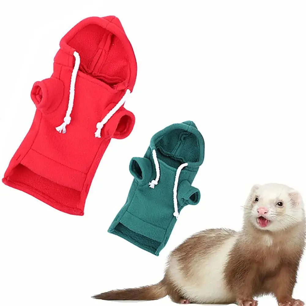 Limorista | Fluffy Ferret Hoodie – Thick Fleece Cozy Sweatshirt with Drawstring