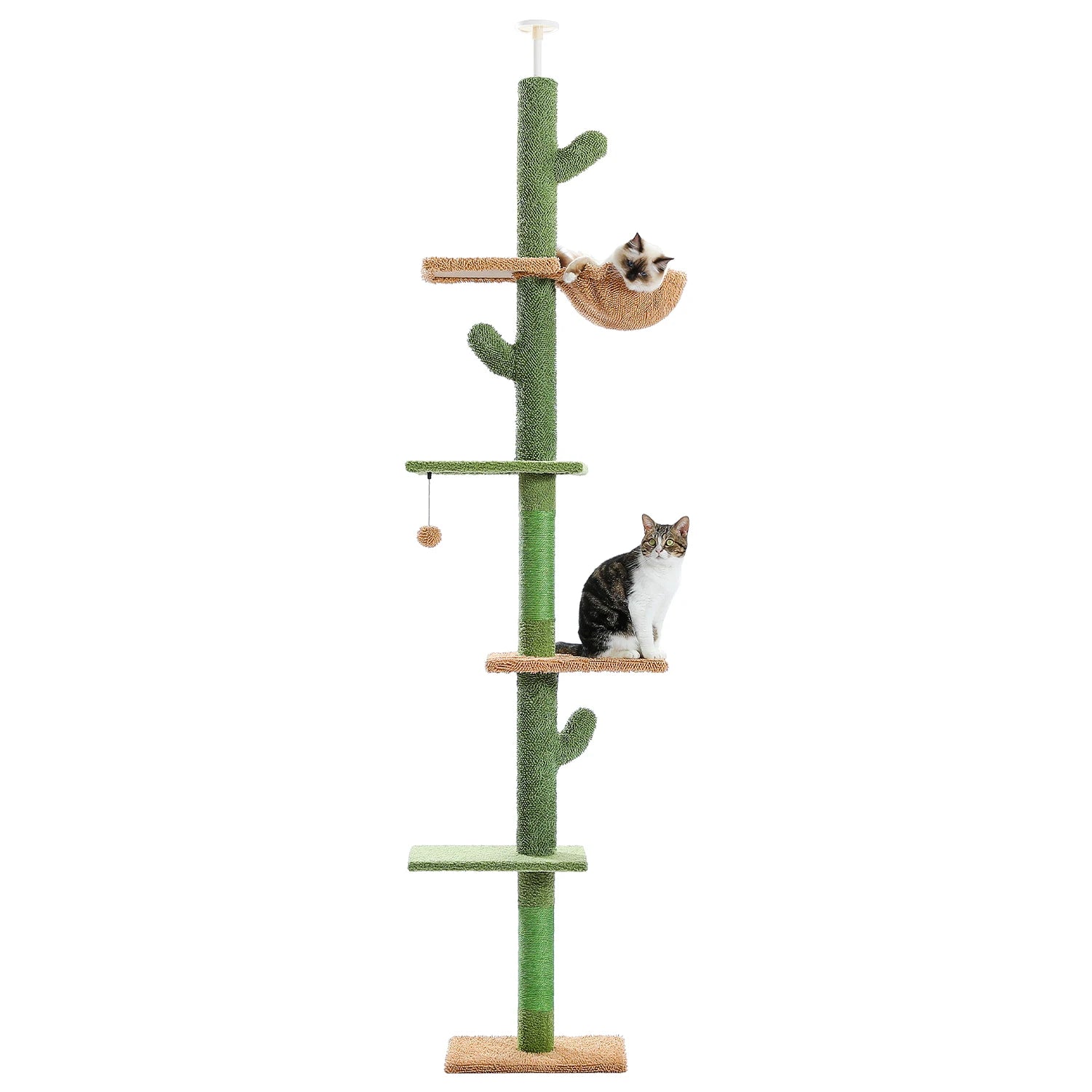 CactusClimb™ – 5-Tier Floor-to-Ceiling Cat Tree