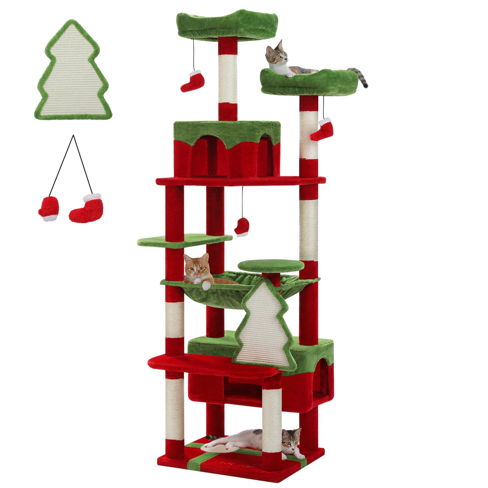 Limorista | Indoor Kitty Play Tower – Padded Perches, Condo & Scratching Posts Limorista