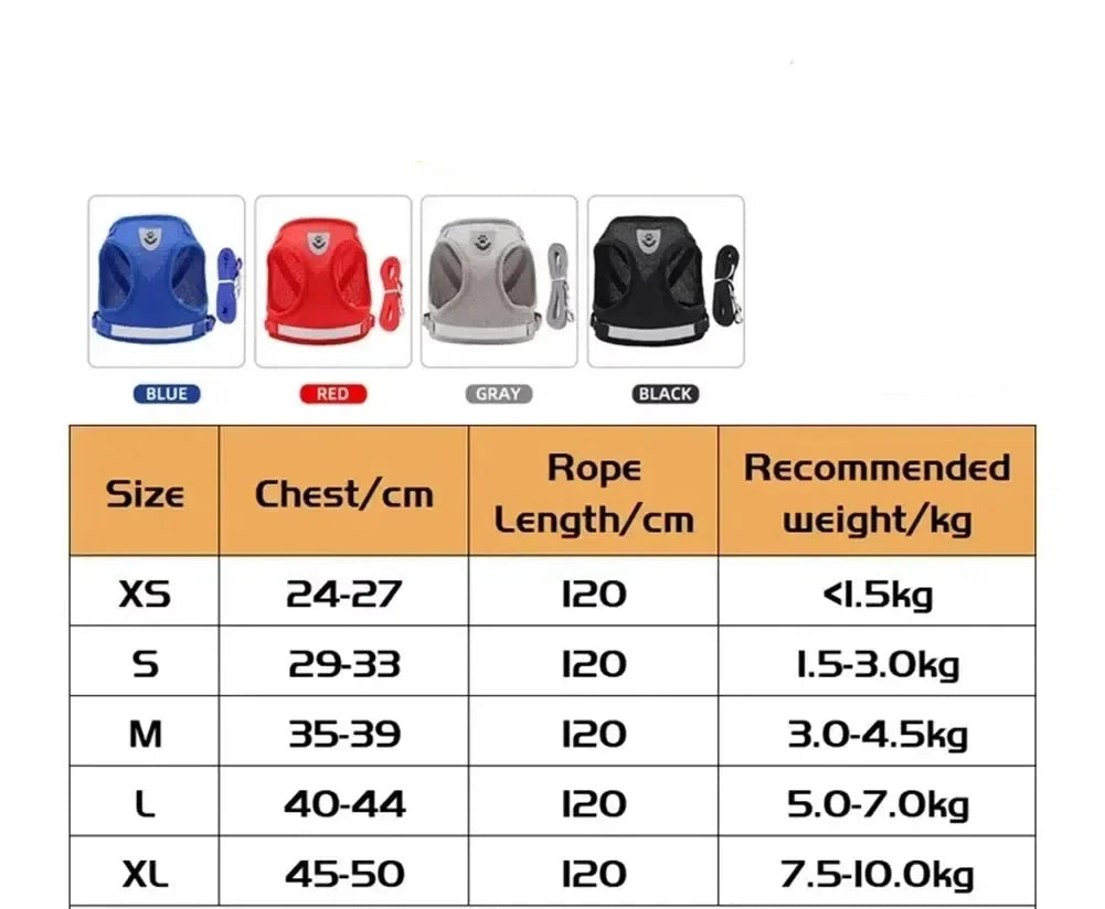 Limorista | Premium Adjustable Kiity Harness Leash Set