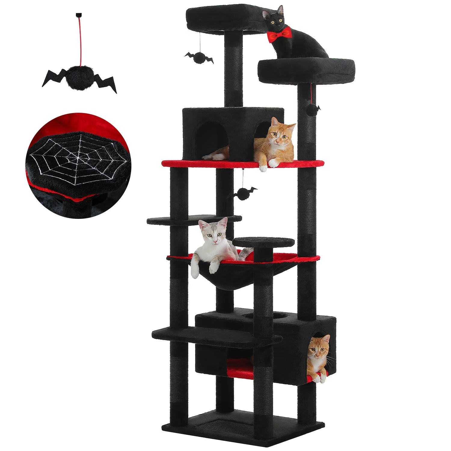 Limorista | Indoor Kitty Play Tower – Padded Perches, Condo & Scratching Posts Limorista