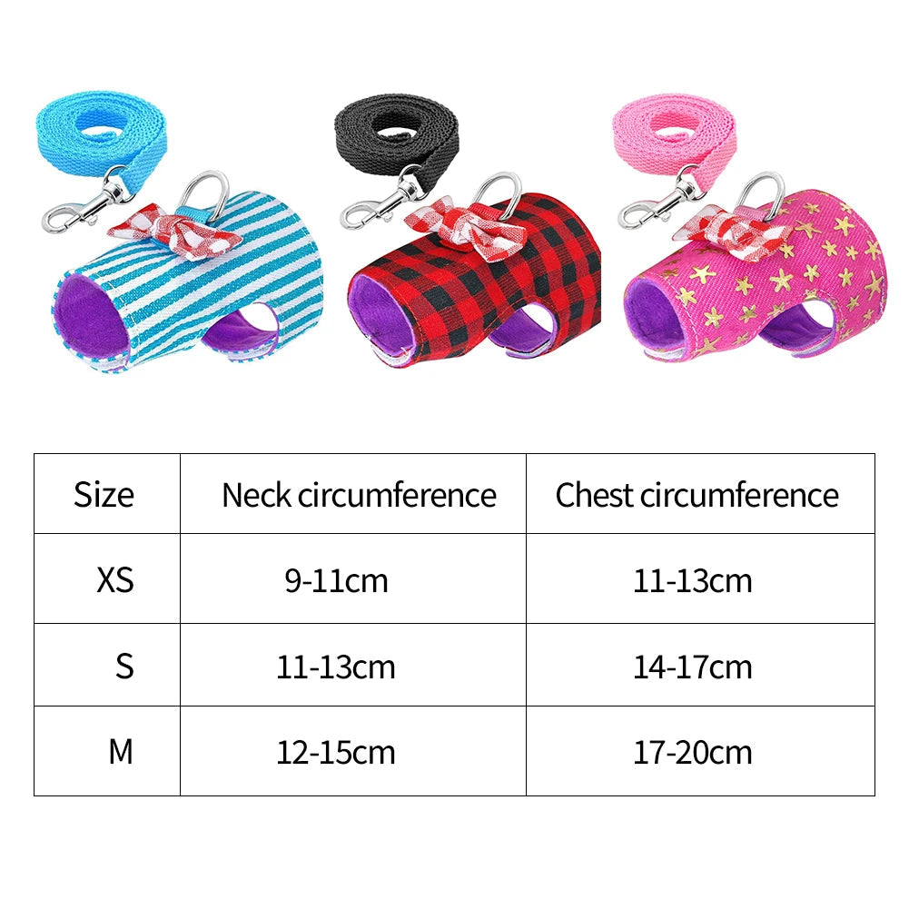 Limorista | Bowknot Ferret Chest Harness with Leash Limorista