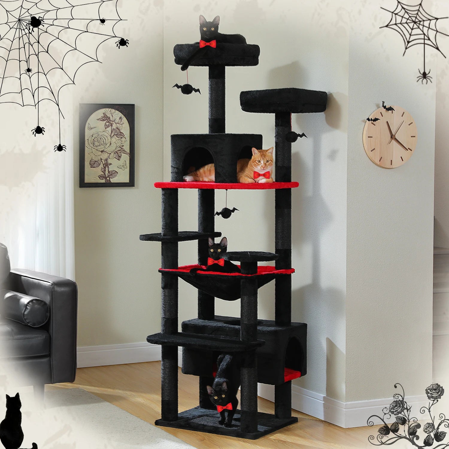 Limorista | Indoor Kitty Play Tower – Padded Perches, Condo & Scratching Posts