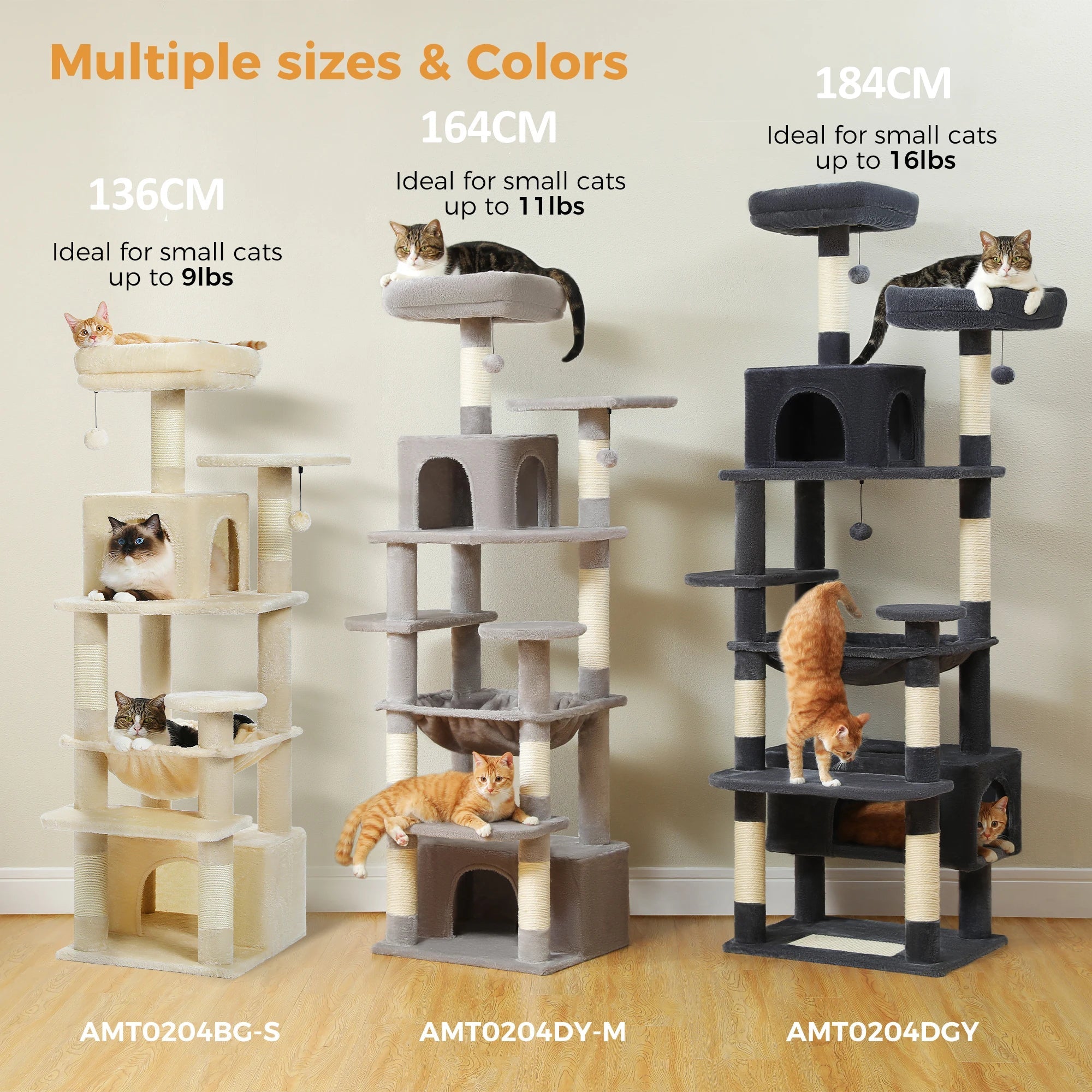 Limorista | Indoor Kitty Play Tower – Padded Perches, Condo & Scratching Posts Limorista