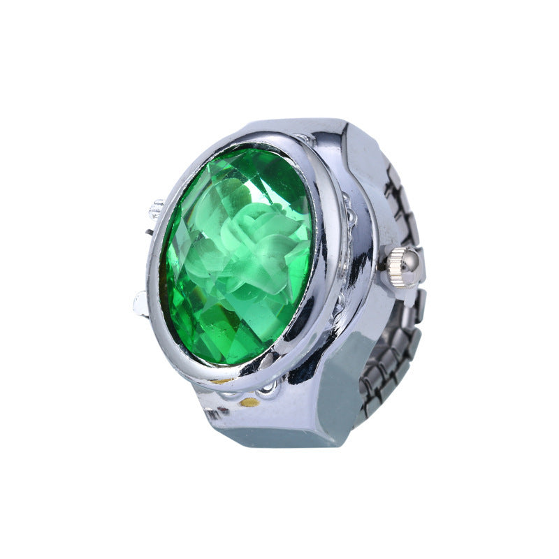 Oval Three Dimensional Flower Flip Finger Watch Limorista