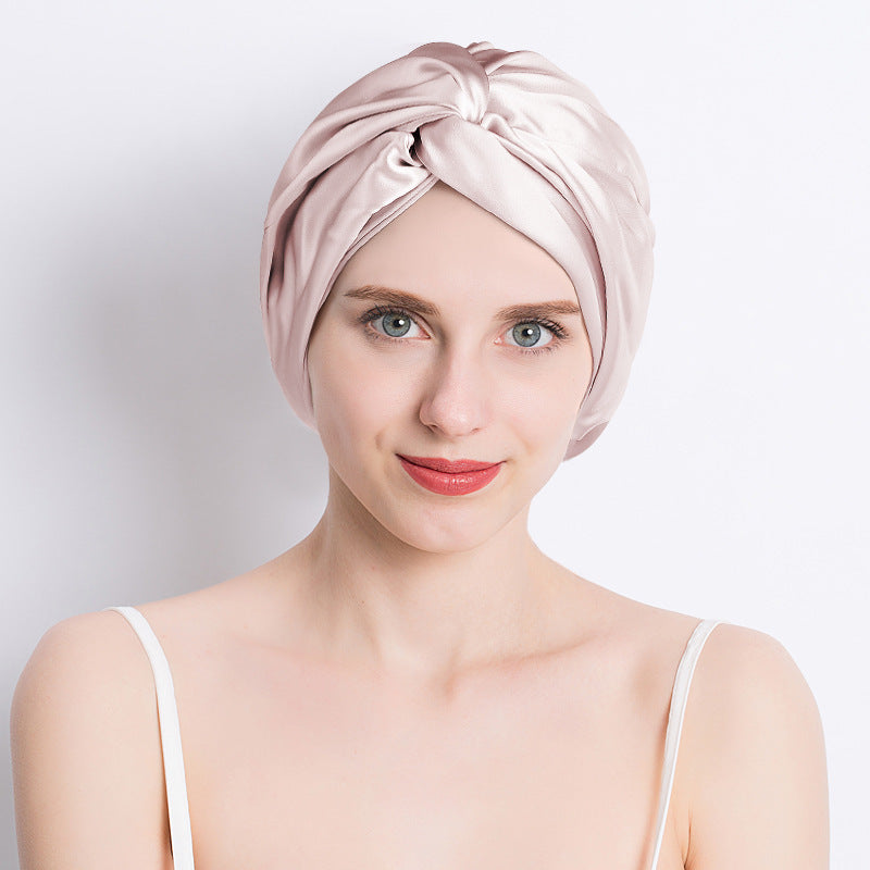 Seamless Silk Double-layer Cross Nightcap Limorista