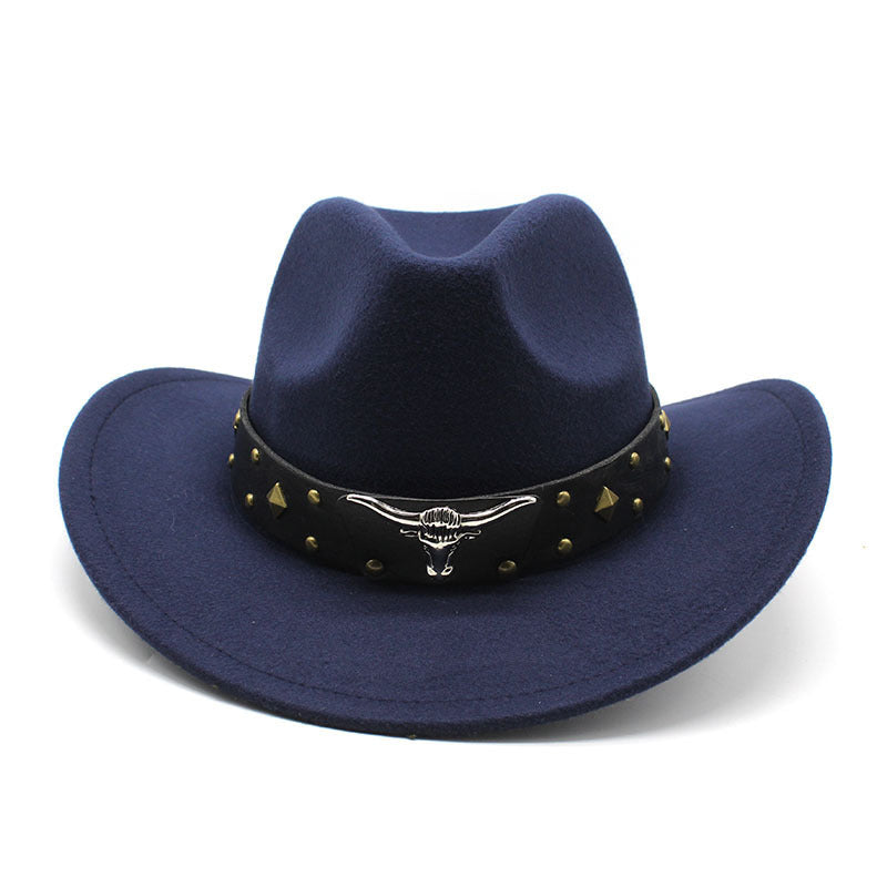Polyester Retro Jazz Western Cowboy Hat Limorista