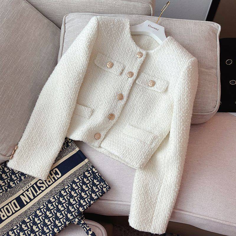 Limorista - Elegant Short Socialite Classic Style Tweed Coat For Women