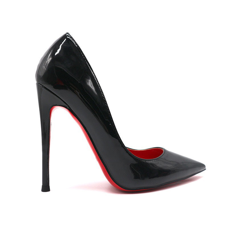 Black With Red Background High Heels Women&