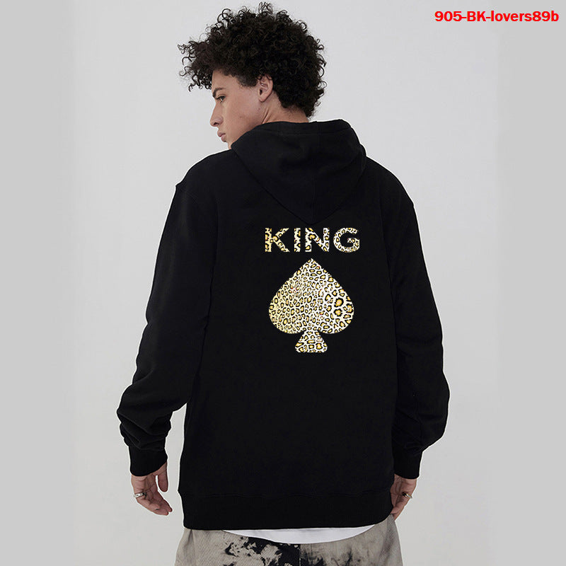 Women Hoodies King Queen Printed Sweatshirt Lovers Limorista