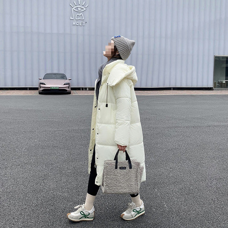 Loose Thick Long Stand-up Collar Hoodie Padded Coat Cotton-padded Coat Limorista