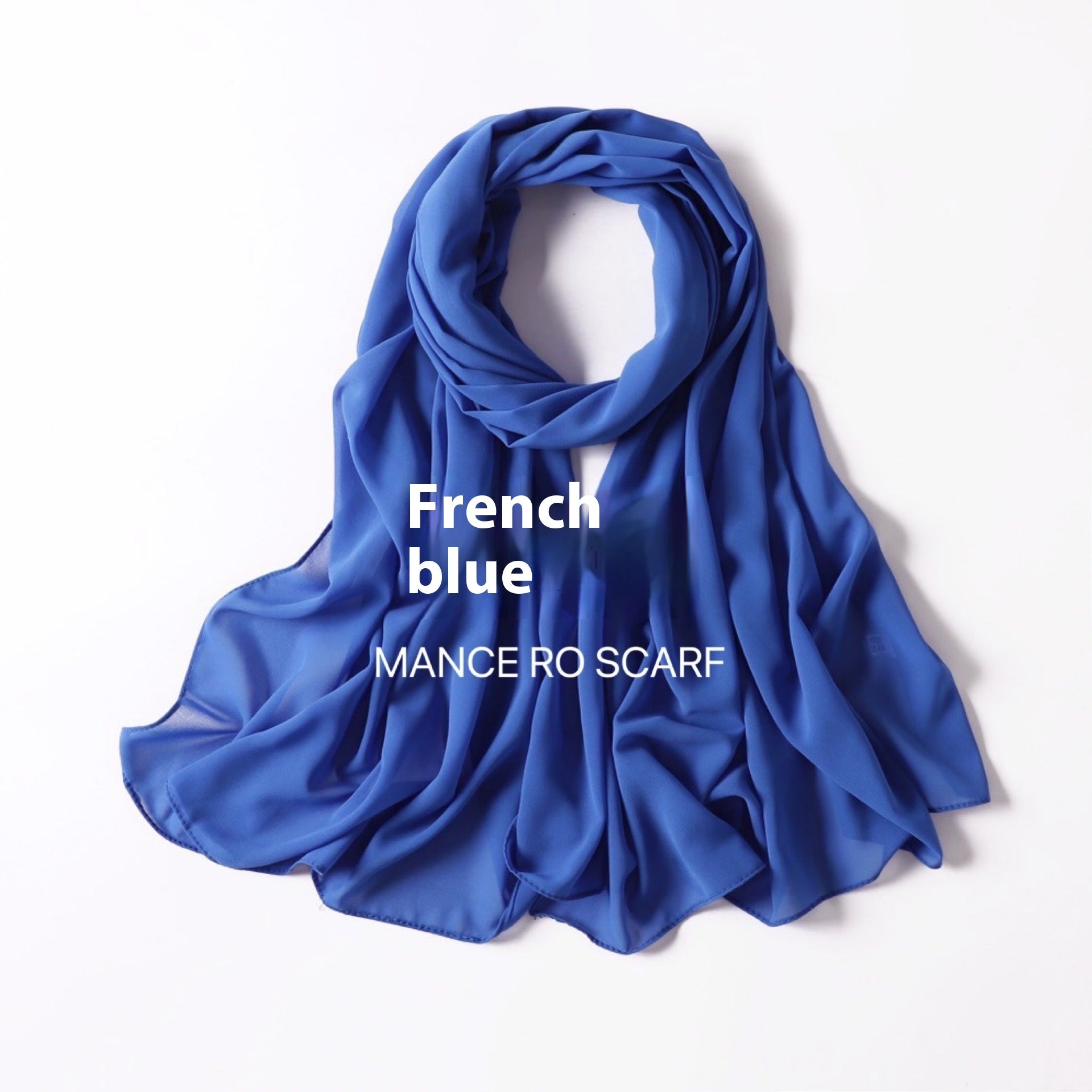 Pure Color Pearl Chiffon Scarf Headcloth Veil Chiffon Scarf Limorista