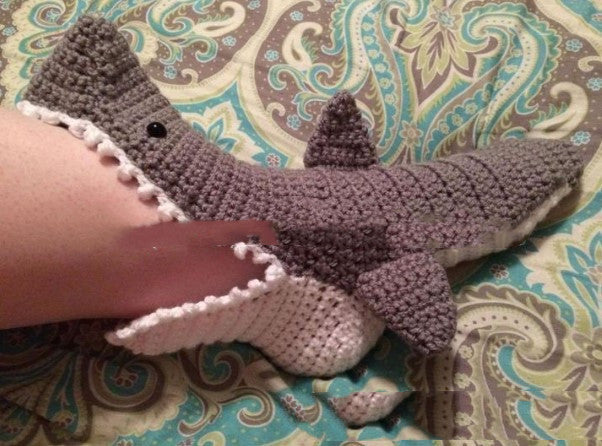 Shark Bite Wool Knitted Indoor Slippers Socks Limorista