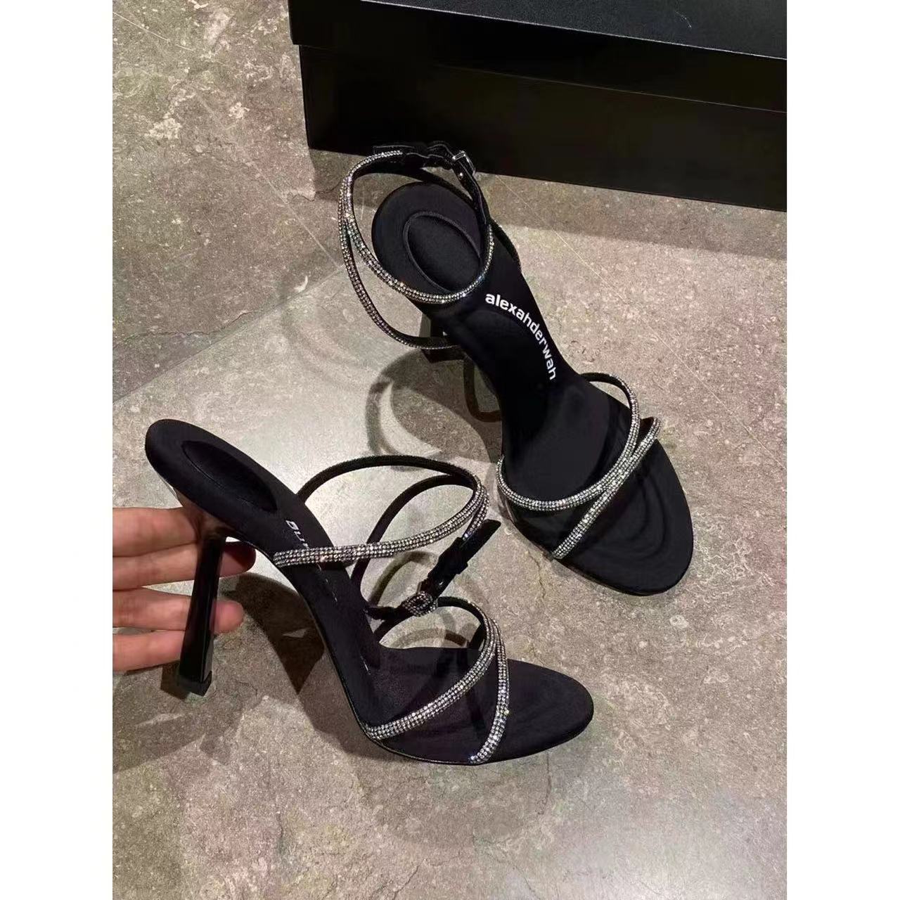 High Heels Rhinestone Cross Strap Stiletto Limorista