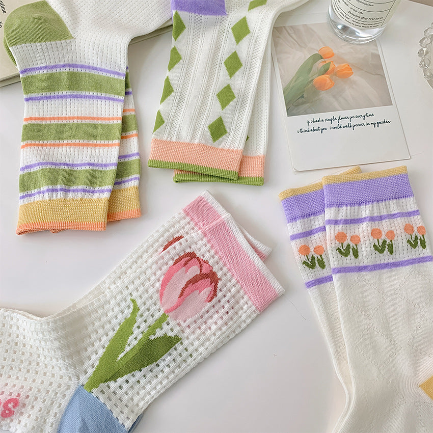 Flower Socks Women&